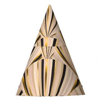 Art Deco Schubben: Geometrische Gouden Glamour Feesthoedjes