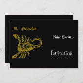 Art Deco Scorpio Kaart (Voorkant / Achterkant)