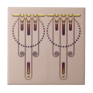 Art Deco "Shades of" Tile Tegeltje
