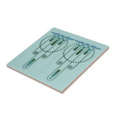 Art Deco "Shades of" Tile. Tegeltje (Zijkant)