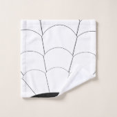 Art Deco Shell Design Black and White (Gant de toilette)