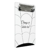 Art Deco Shell Design Black en White Mini Klembord (Schuin)