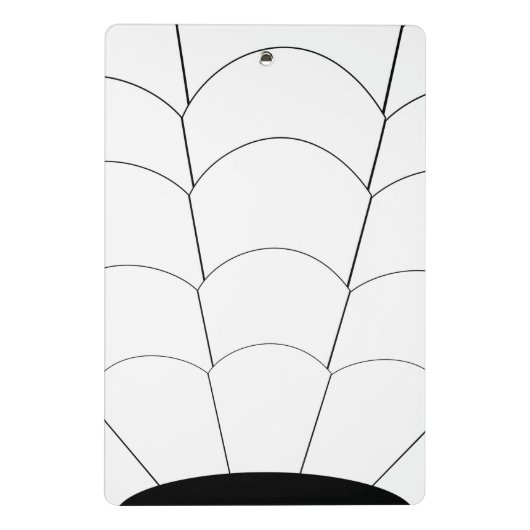 Art Deco Shell Design Black en White Mini Klembord (Achterkant)