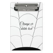 Art Deco Shell Design Black en White Mini Klembord (Voorkant)