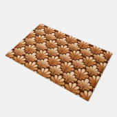 Art Deco Shell Pattern, Copper and Rust Brown Deurmat (Schuin)