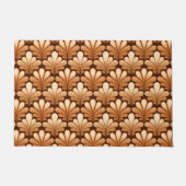 Art Deco Shell Pattern, Copper and Rust Brown Deurmat (Voorkant)