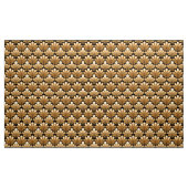 Art Deco Shell Pattern, Gold en Black Stof (Yard (91,4 cm))