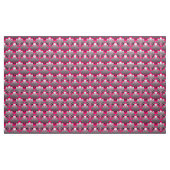 Art Deco Shell Pattern, Grey and Fuchsia Pink Stof (Yard (91,4 cm))