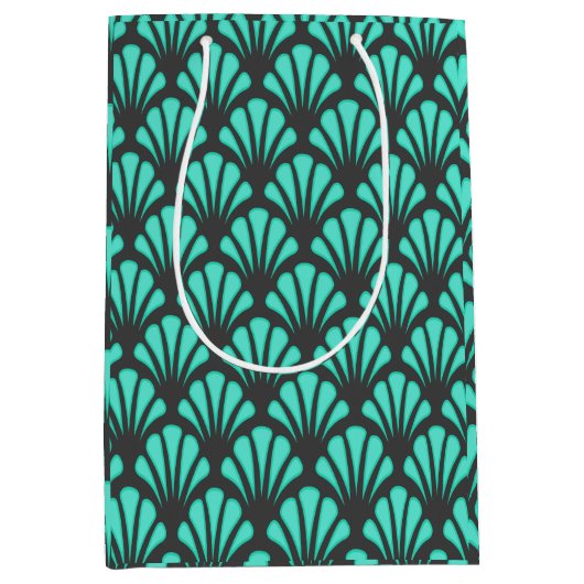 Art Deco Shell Vorm Medium Cadeauzakje (Voorkant)