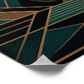 Art Deco Sheriff Poster - Geometric Cowboy Silhoue (Coin)