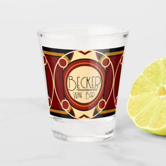 Art Deco Shot Glas (Voorkant)