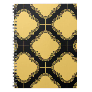 Art deco: sierlijke naadloze elegantie. notitieboek