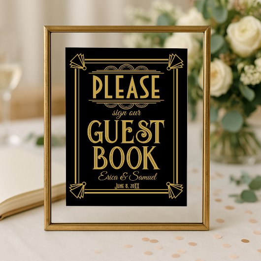 Art Déco S'il vous plaît signer notre livre d'hôte