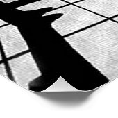 Art Déco silhouette de piano | Noir et blanc (Coin)