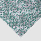 Art Deco Silver Blauwgroen hedendaags Tissuepapier (Detail)