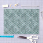 Art Deco Silver Blauwgroen hedendaags Tissuepapier (Craft)