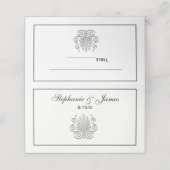  Art Deco Silver Plume Arabesque (Buitenkant ongevouwen)