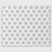  Art Deco Silver Plume Arabesque Cadeaupapier (Vlak)