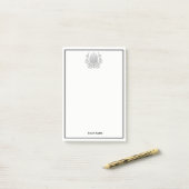  Art Deco Silver Plume Arabesque Post-it® Notes (Op bureau)