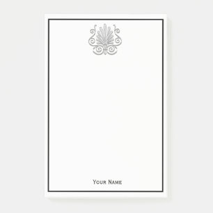 Art Deco Silver Plume Arabesque Post-it® Notes