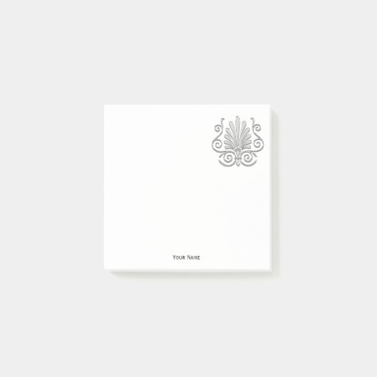  Art Deco Silver Plume Arabesque Post-it® Notes (Voorkant)