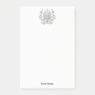  Art Deco Silver Plume Arabesque Post-it® Notes