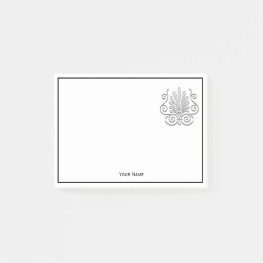  Art Deco Silver Plume Arabesque Post-it® Notes (Voorkant)