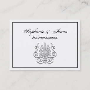 Art Deco Silver Plume Arabesque Visitekaartje