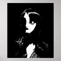 Art Deco - Sin City Style Woman - Zwart-wit