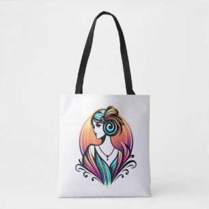 Art Deco Siren: levendige flapper elegantie Draagtas