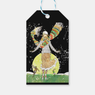 Art Deco Skater Cadeaulabel