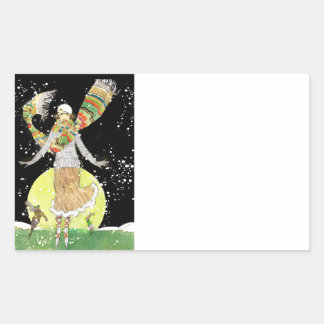 Art Deco Skater Rechthoekige Sticker