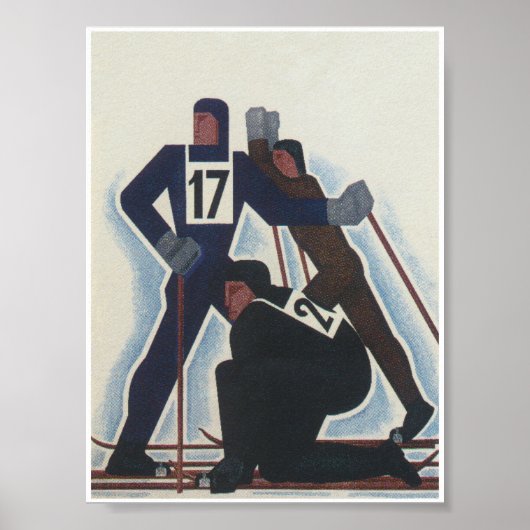 Art Deco Ski Poster (Voorkant)