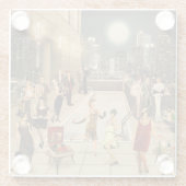 Art Déco Skyline Glazen Onderzetter (Achterkant)