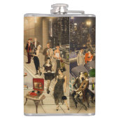 Art Déco Skyline Heupfles (Achterkant)