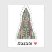 Art Deco Skyscraper Sticker (Feuille)
