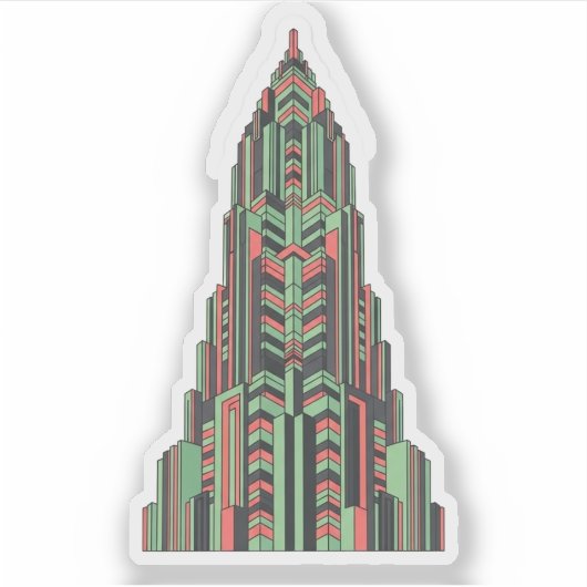 Art Deco Skyscraper Sticker (Devant)