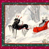 Art Deco sleigh Briefkaart