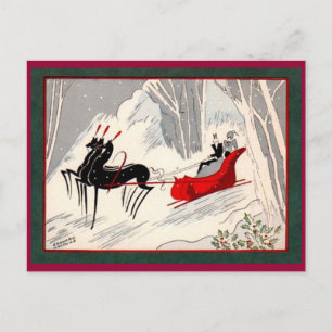 Art Deco sleigh Briefkaart