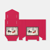 Art Deco Sleigh Ride Bedankdoosjes (Uitgevouwen)