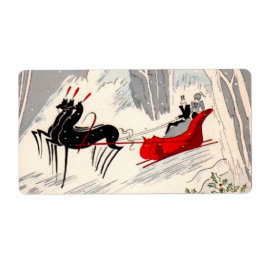 Art Deco sleigh ride Etiket