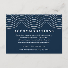 Art Deco Slingerlichten Enveloppen Donkerblauw Informatiekaartje