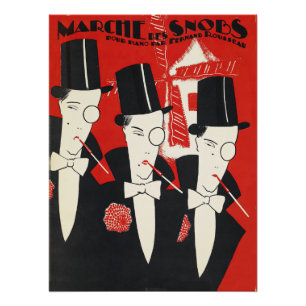 Art Deco snobs Illustratie Perfect Poster