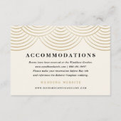 Art Deco Snoerlichten Envelopkaarten Ivoorkleurig Informatiekaartje (Voorkant)