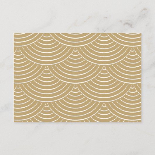 Art Deco Snoerlichten Envelopkaarten Ivoorkleurig Informatiekaartje (Achterkant)