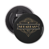 Art Deco Speakeasy Roaring Twenties Flapper Button Flesopener (Voorkant)