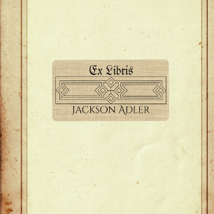 Art Deco Specialized Ex Libris Book Etiket