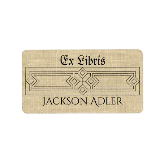 Art Deco Specialized Ex Libris Book Etiket (Voorkant)