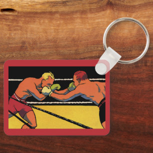  Art Deco Sports Boxing, Boxers Punch Sleutelhanger