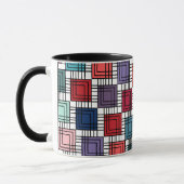 Art Deco Squares Mok (Links)